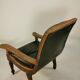Antique 19th Century Restored British Colonial Plantation Chair Leather Seat