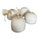 4 lampes suspensions Space Age blanches Philips 201-110, années 1970