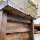 XL central island workbench oak