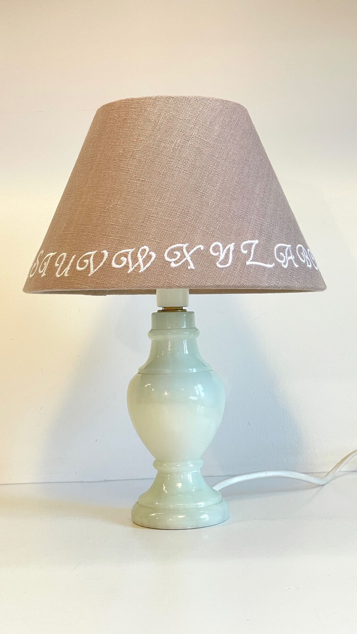 Lamp feet in vintage marble