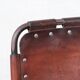 French mid-century leather bar stools