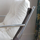 Restored vintage chair in corduroy