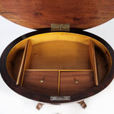 Side table of dark wood with storage