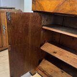 Large Biedermeier Half-Cabinet in Ebonized Walnut, South Germany, 1820