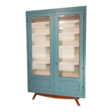 Blue vintage bookcase