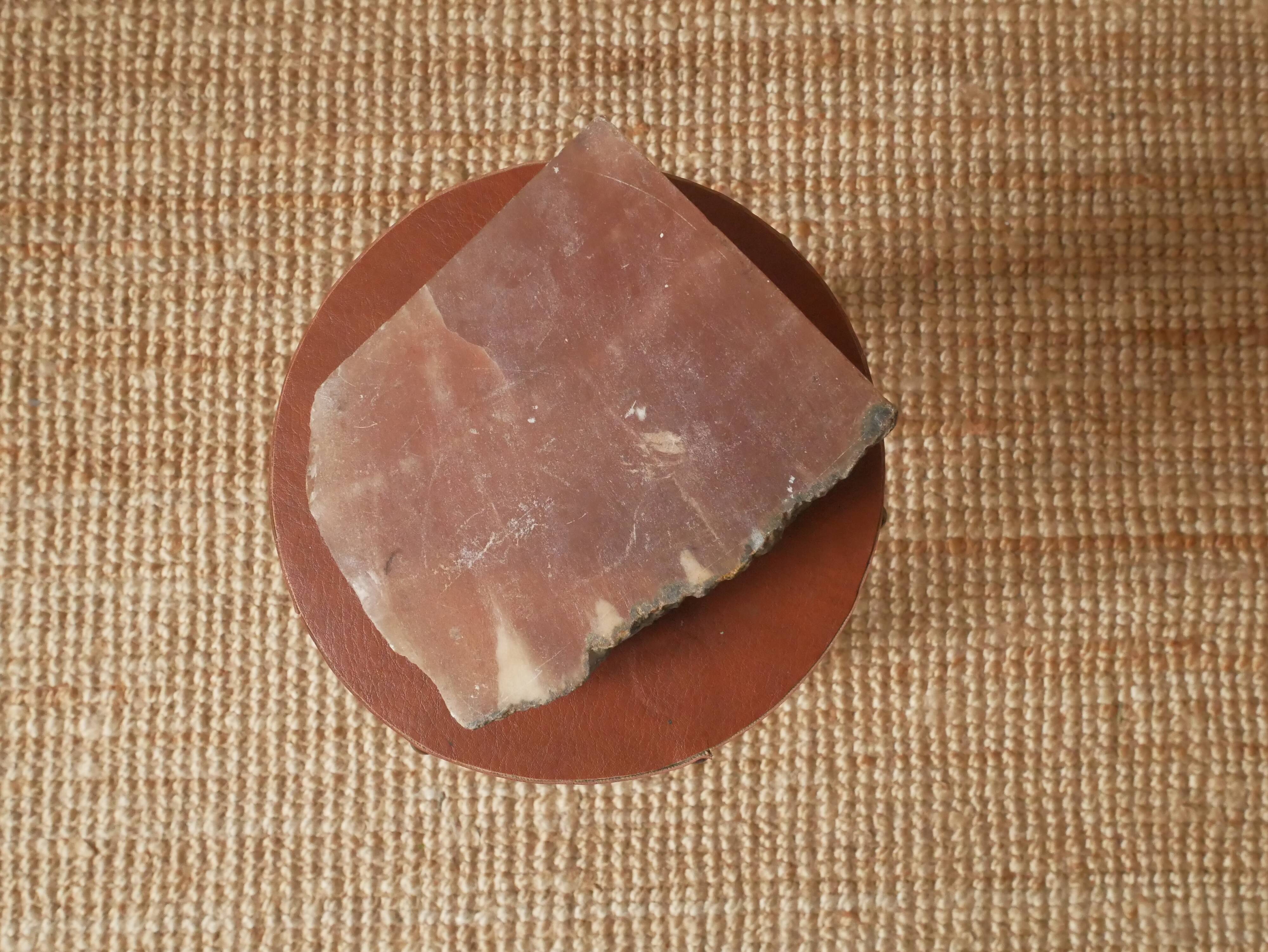 Empty mineral sculpture pocket cut stone handmade object