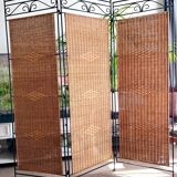 Wrought Iron and Rattan Screen