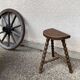 Half-moon pearl tripod stool