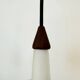 Danish Opaline and Teak Cascading Lamp by Nordisk Solar