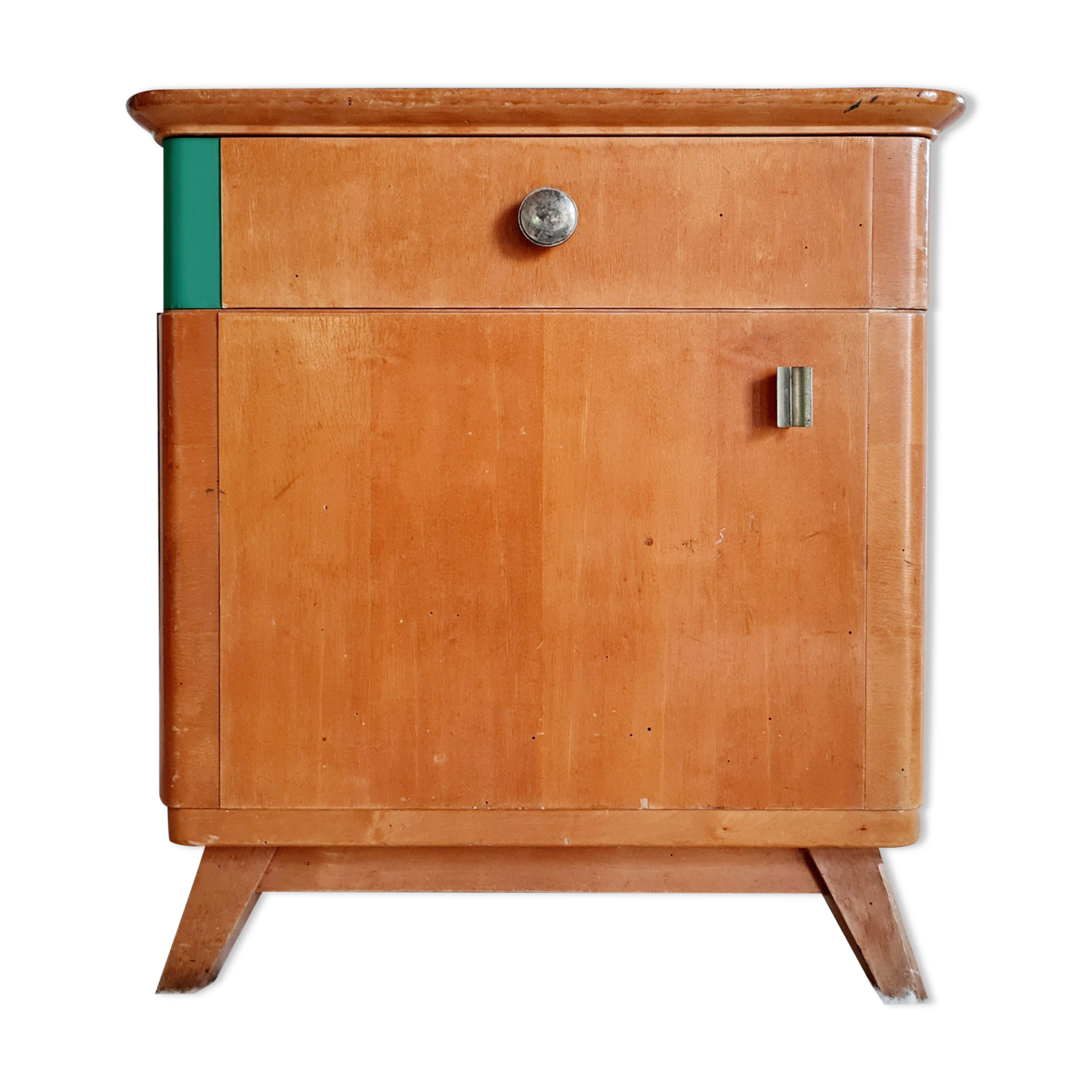 Bedside wood compass feet