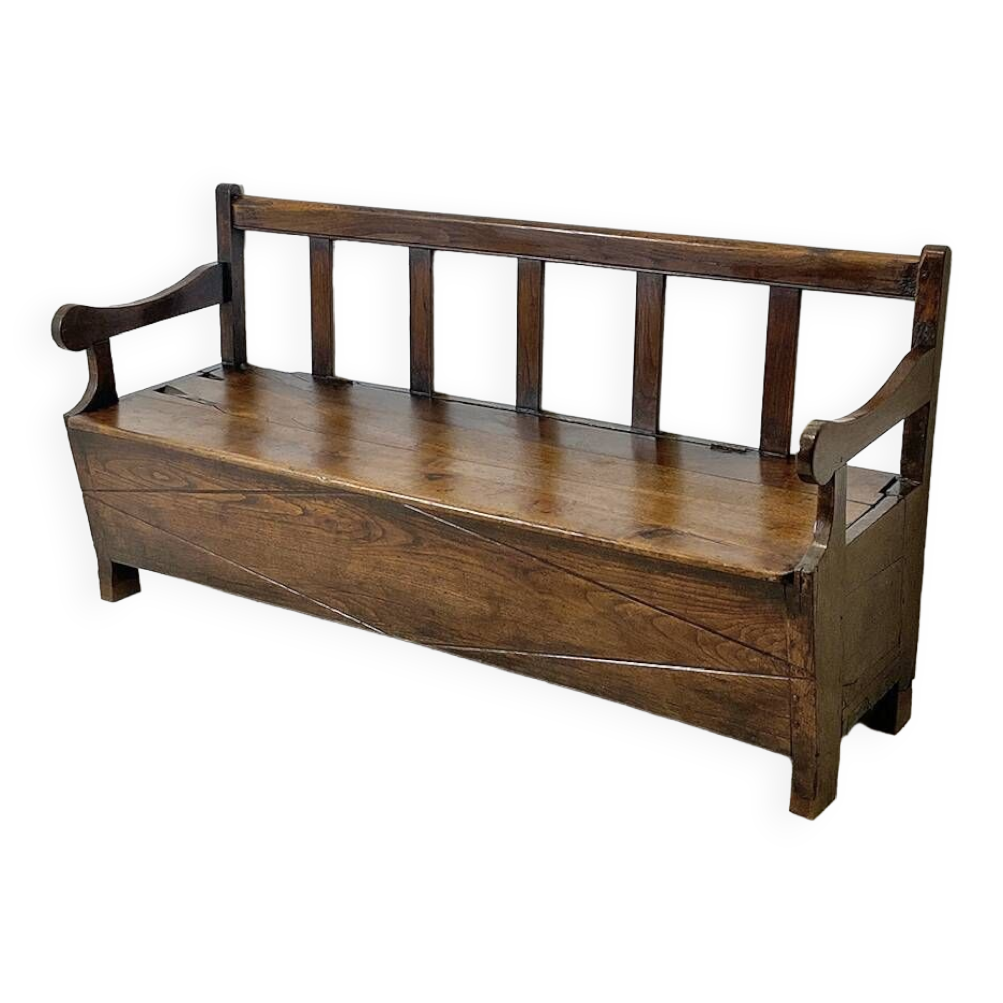 Solid oak monastery chest