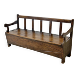 Solid oak monastery chest