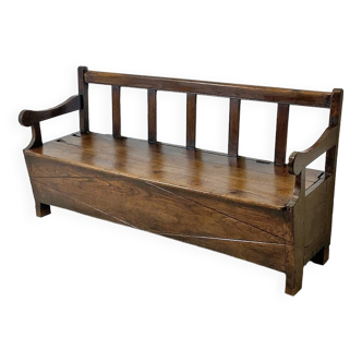 Solid oak monastery chest