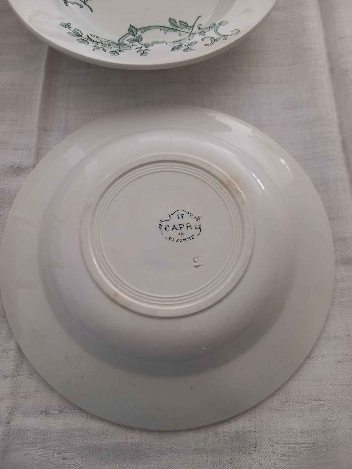 6 hollow plates.model capri manufacture Pexonne