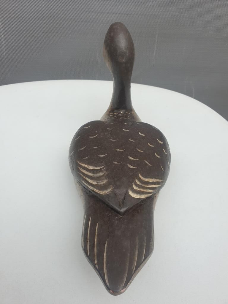Canard à bec rouge bois peint