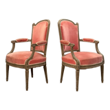 Pair of convertible armchairs from the Louis XVI period around 1770