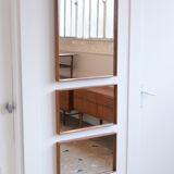 Triptych of modernist mirrors - 125x47cm
