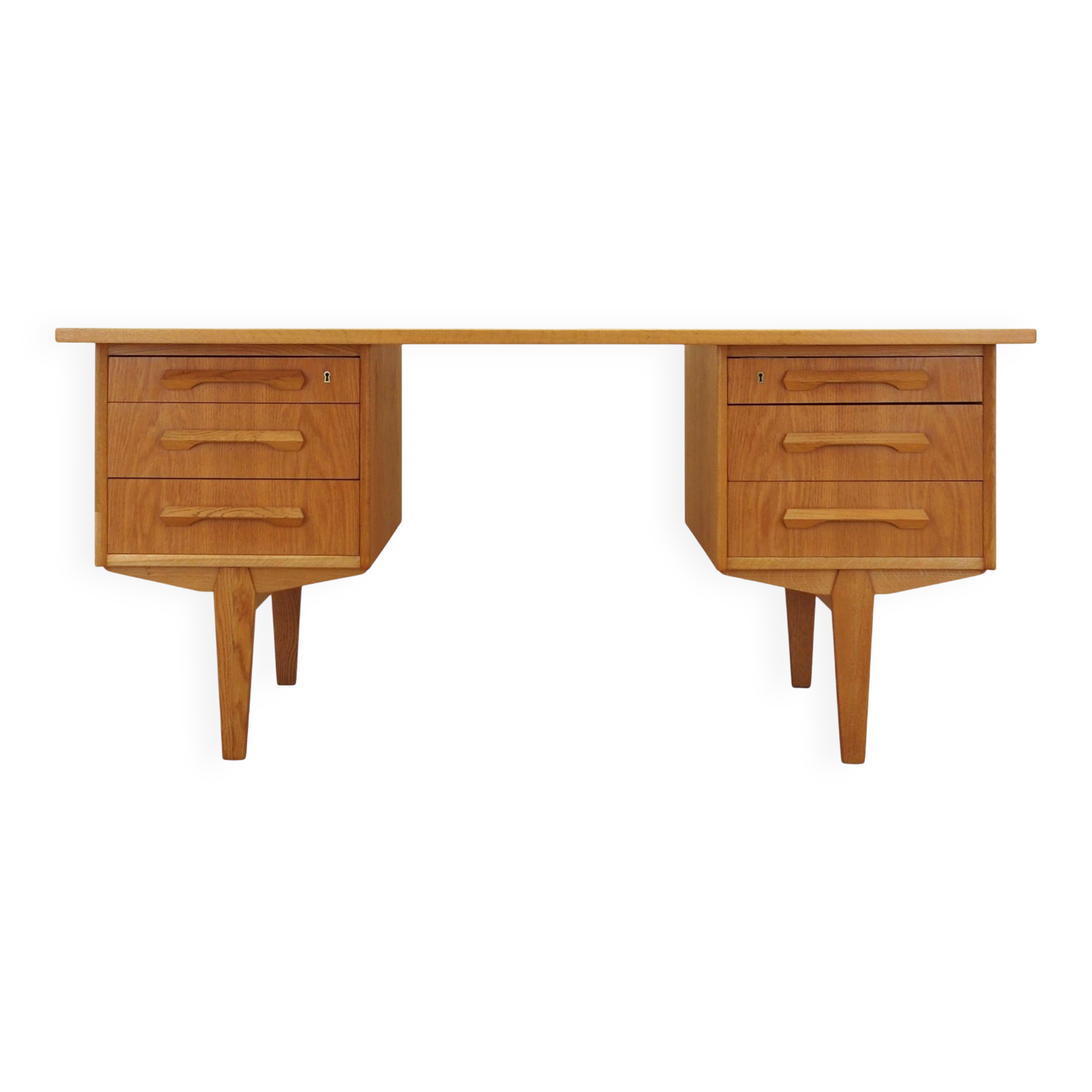 Bureau en chêne, design danois, années 1960, designer : Henning Kjærnulf