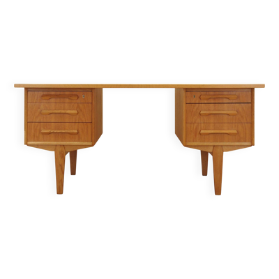 Bureau en chêne, design danois, années 1960, designer : Henning Kjærnulf