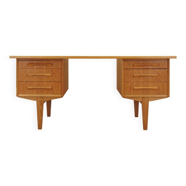 Bureau en chêne, design danois, années 1960, designer : Henning Kjærnulf