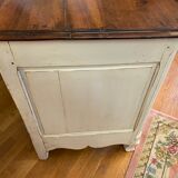 Chest of drawers from the regency period patinated light gray. Perfect condition.