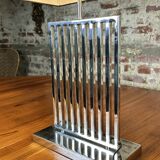 Designer lamp in chromed metal from the 2000s, height 70 cm