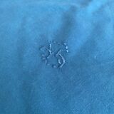 Damask tablecloth and napkins, monogrammed YJ dyed - Cotton - 150x170cm