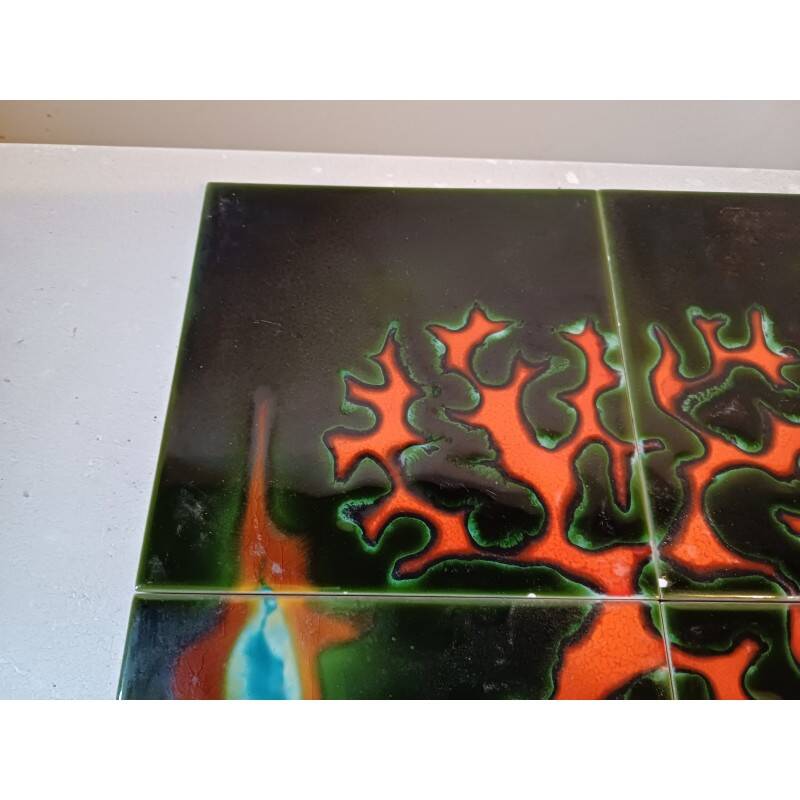 Vintage Vallauris ceramic tiles from "Le Vaucour"