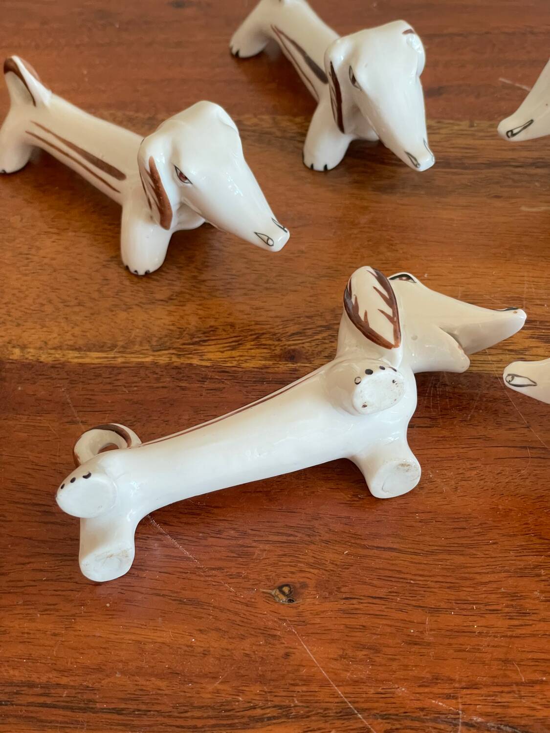 6 Dachshund knife holders