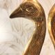 Golden candle holder art deco style peacock head