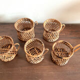 Under wicker cups