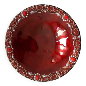 plat décoratif en émail