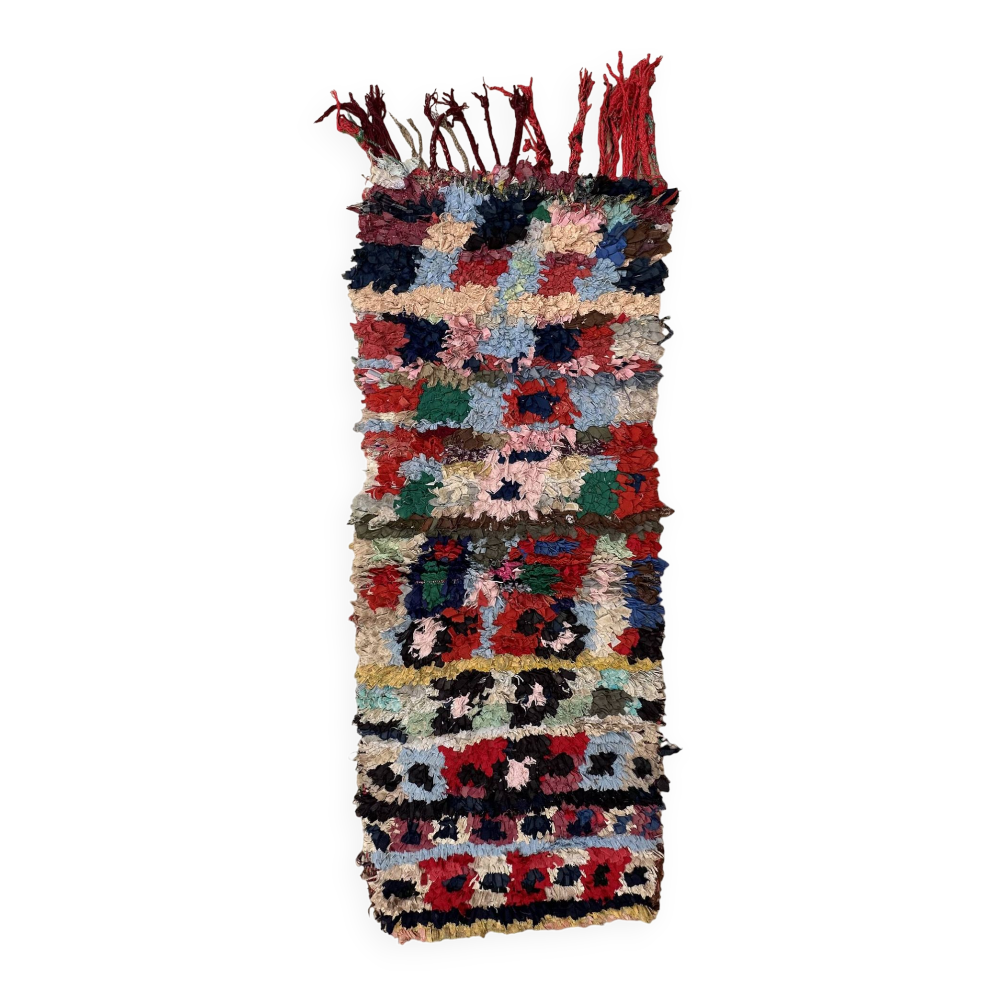 Boucherouite Berber rug - 69 x 176 cm