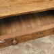 Ancienne table basse en bois avec tiroir central