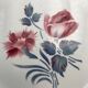 Set of 6 vintage flat plates Digoin décor Marjolaine