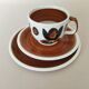 6 cups and cake plates Kimono Boch La Louvière