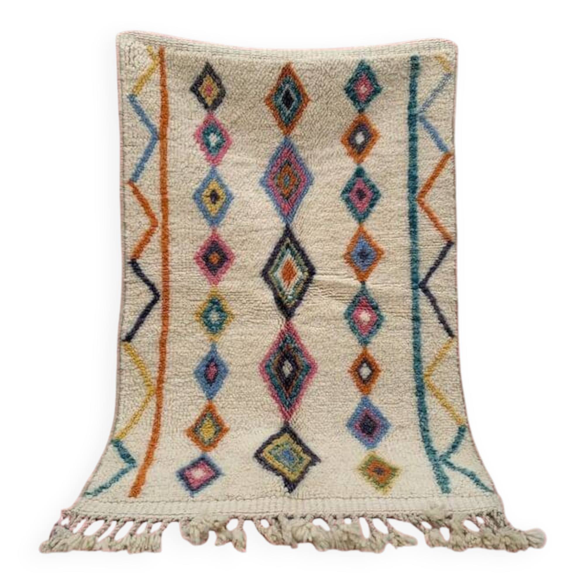 Colorful hand-woven Berber rug, size 150 x 250 cm