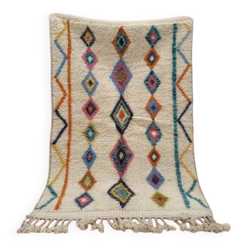 Tapis berbere coloré tissé main taille 150 x 250 cm