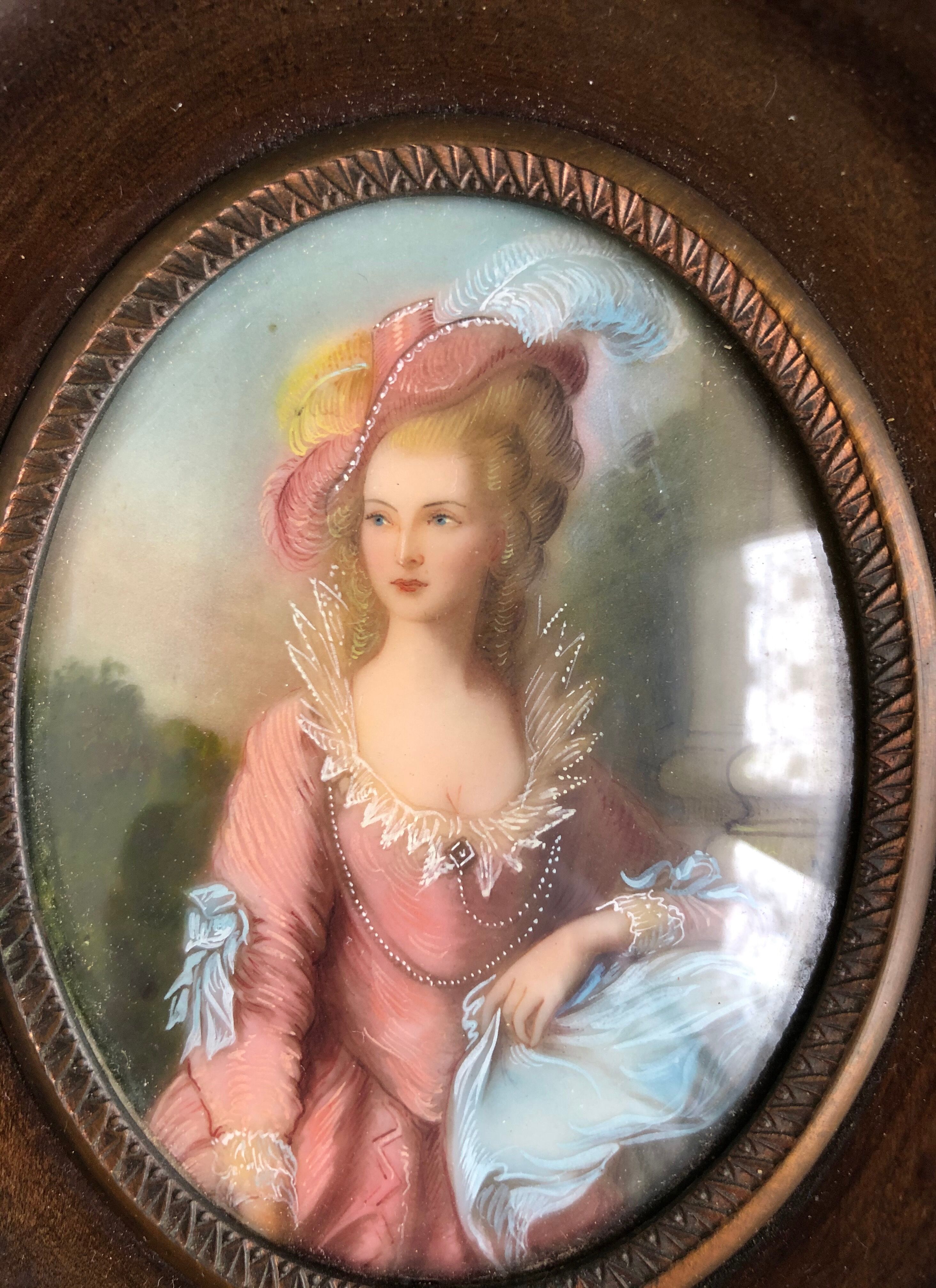 Miniature Napoleon III on ivory