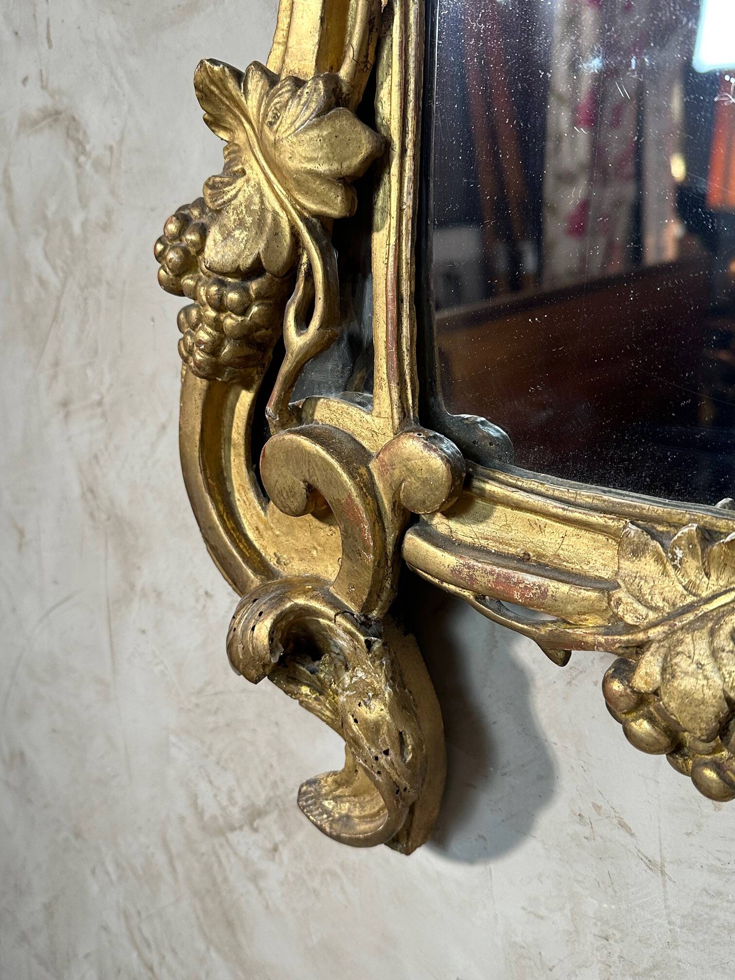 18th century giltwood mirror