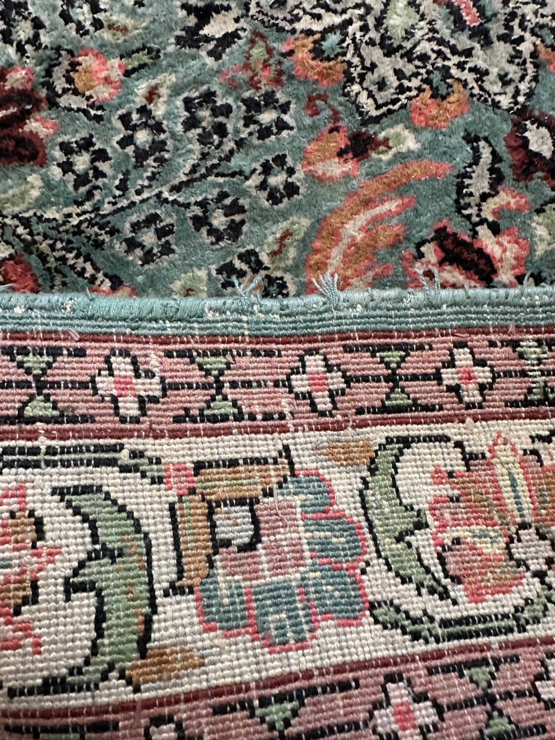 Antique Indian runner rug 301x81