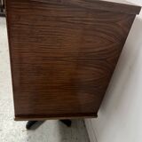 Scandinavian enfilade in veneered wood with iron legs, 20th century.