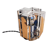 Vintage geometric chrome lamp 1970