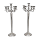 Pair of candlesticks on silver feet