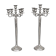 Pair of candlesticks on silver feet