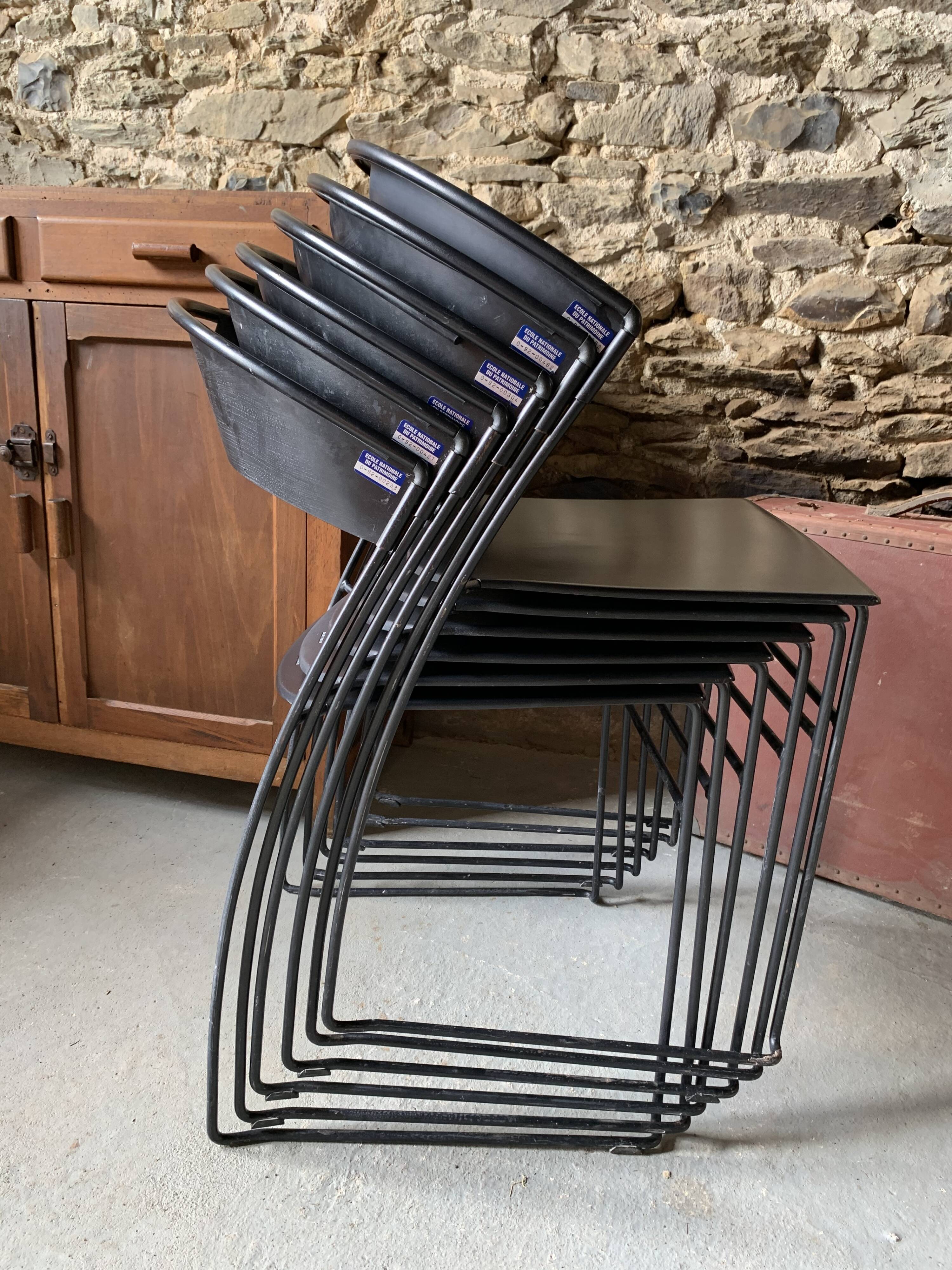 6 Baleri chairs, model Juliette - 1987 - Italy