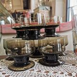 Smoked glass cups