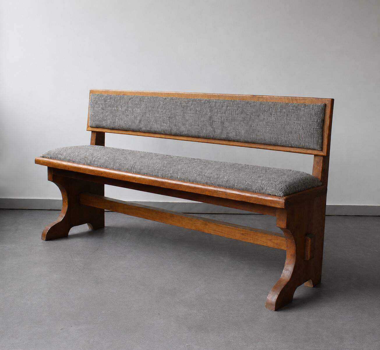Solid oak bench from 1960.