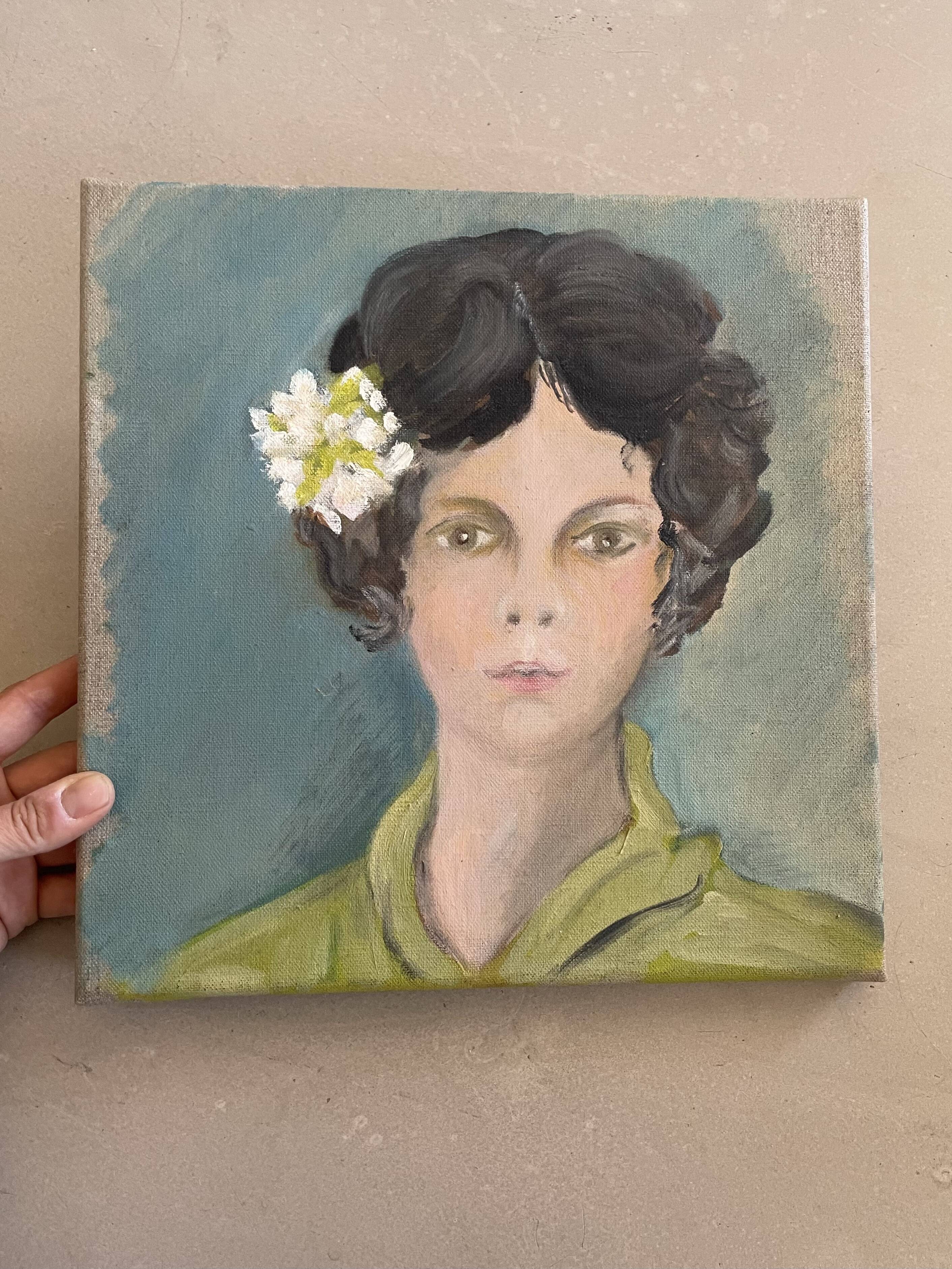 Oil on canvas, portrait of a woman