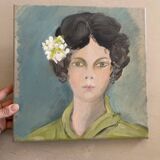 Oil on canvas, portrait of a woman